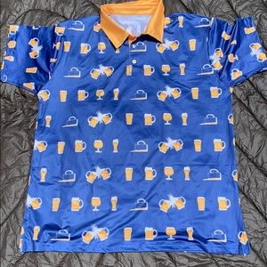 Beer mug golf shirt - Size XL men’s golf polo